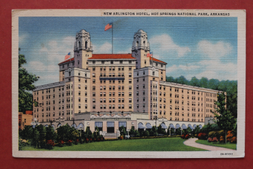 Postcard PC Hot Springs National Park Arkansas 1935 New Arlington Hotel USA US United States